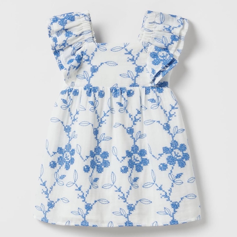 Zara Embroidered Toddler Girls Dress